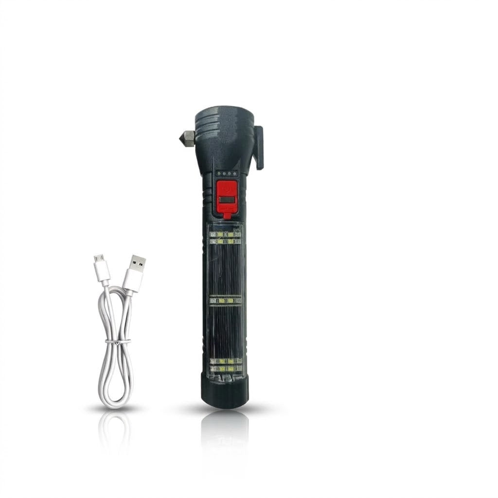 Multifunktionell LED-solcellsficklampa