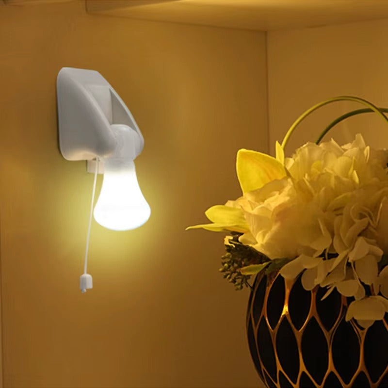 LED Pull Cord Wall Night Lights Cabinet