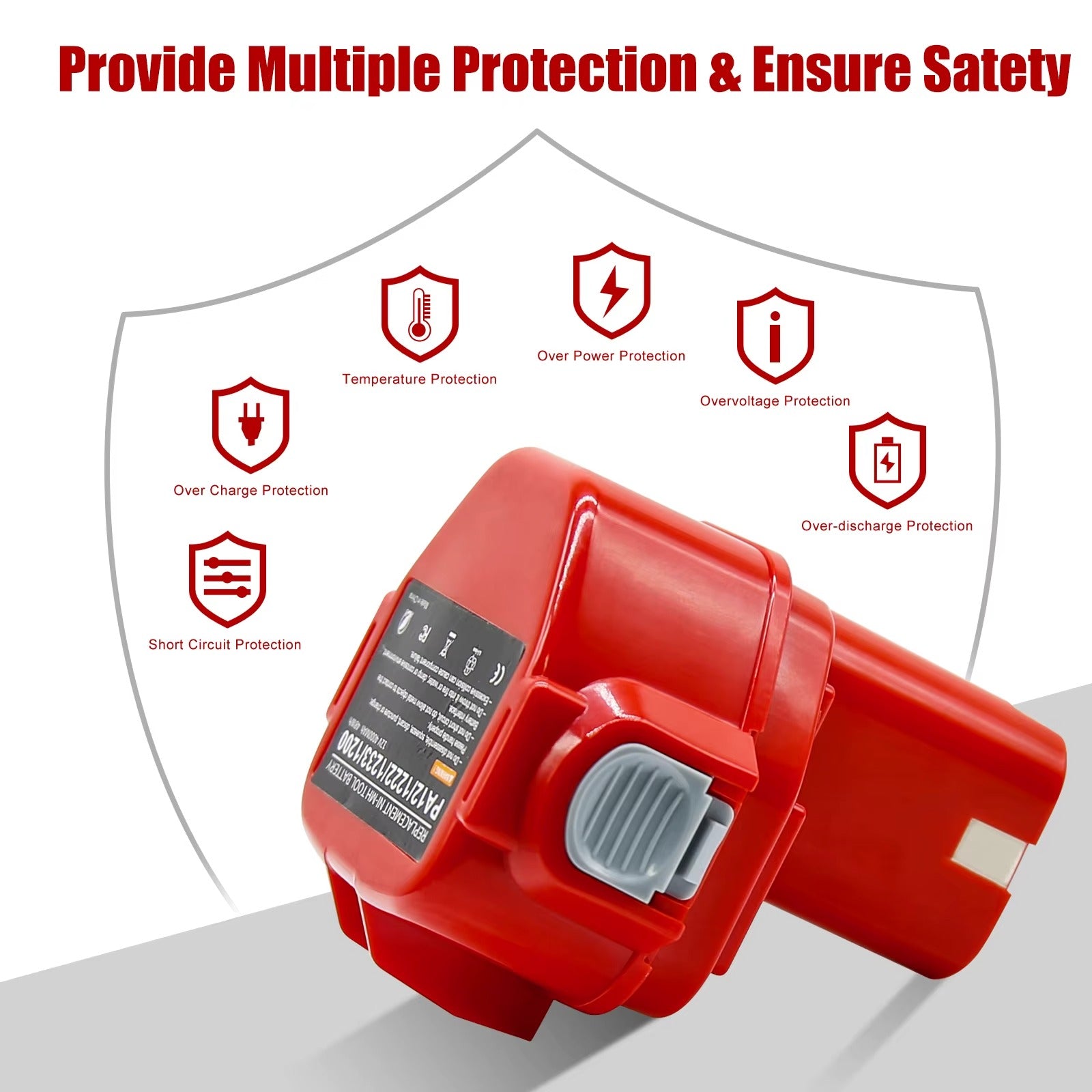 12V 4000mAh Battery For Makita PA12 Ni-Mh