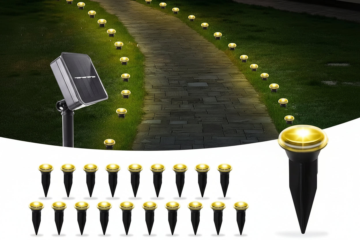 Solcellsdriven LED-trädgårdslampor