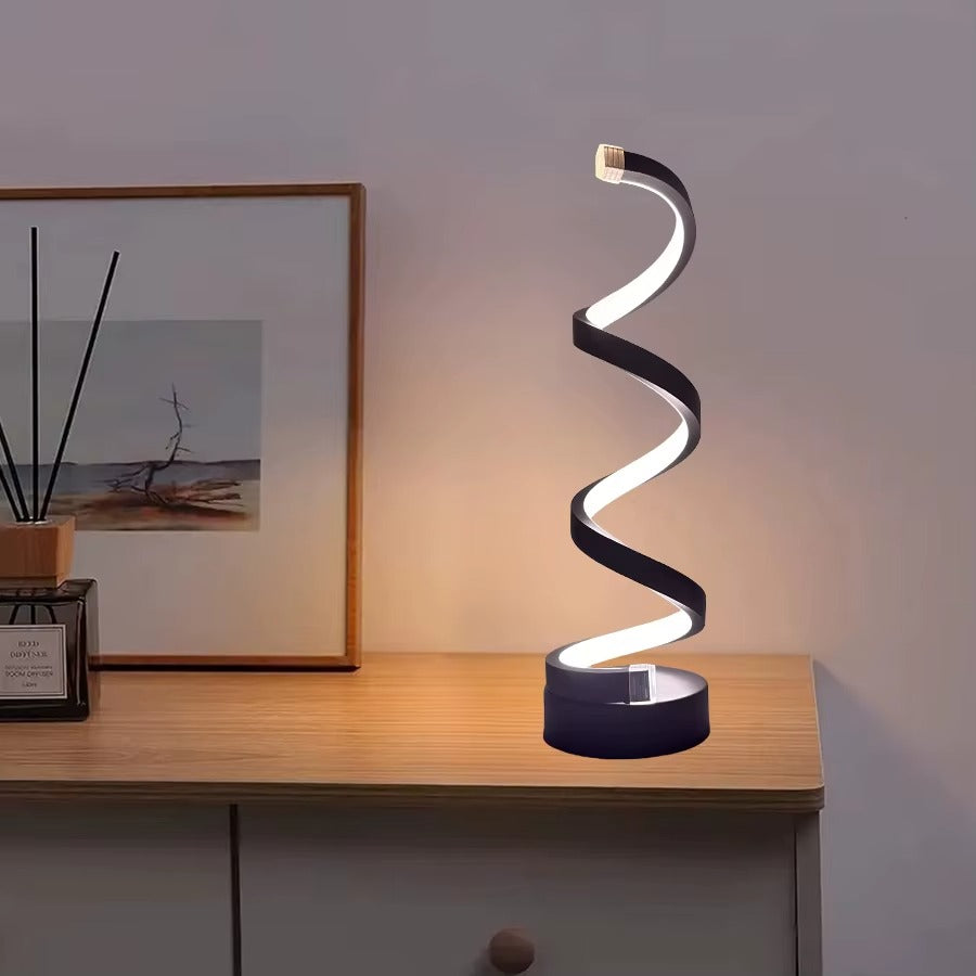 Vågformad LED-bordslampa