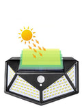 Solcellsdriven utomhuslampa – 100 LED med rörelsesensor