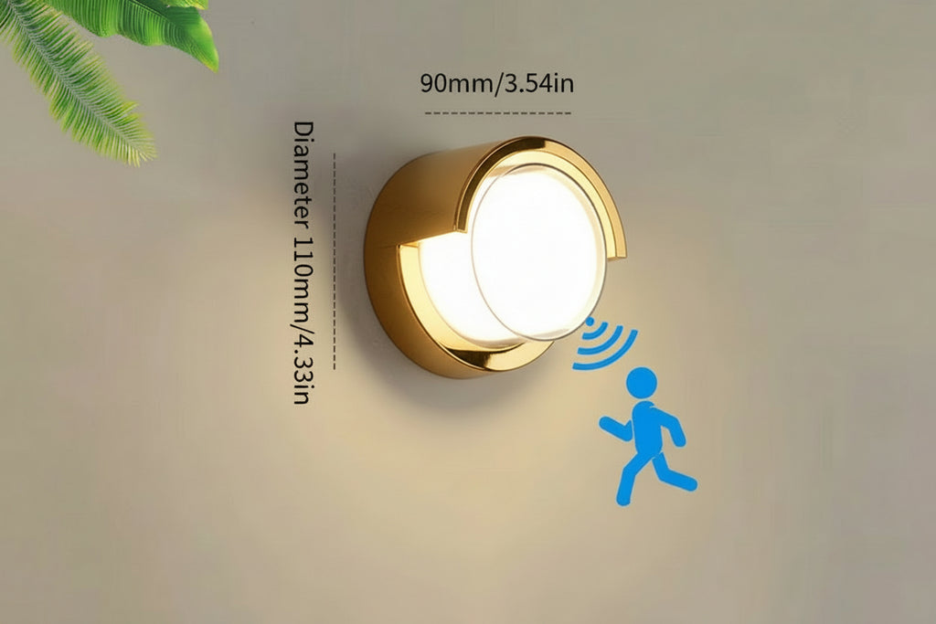 LED-vägglampa med rörelsesensor