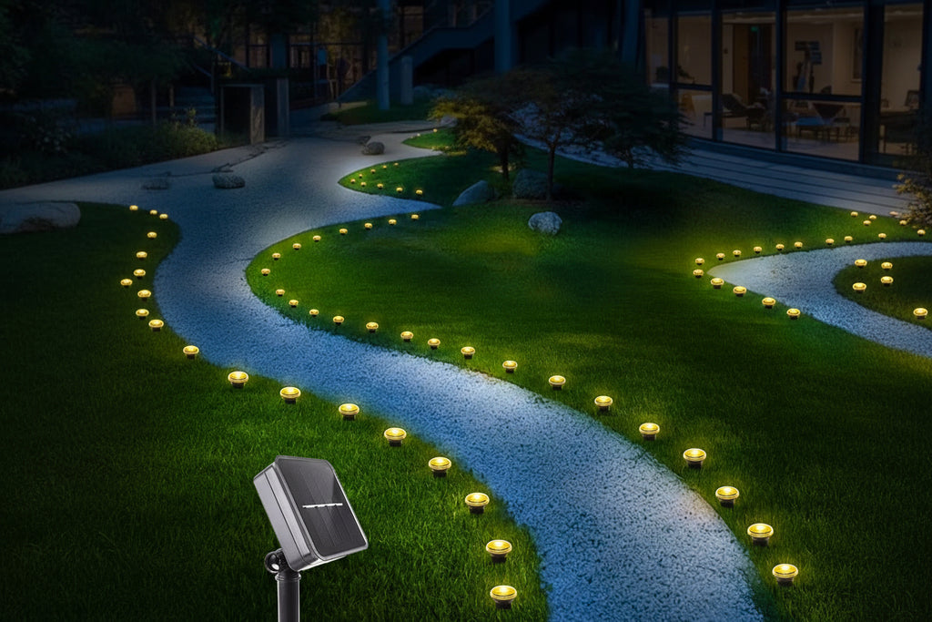 Solcellsdriven LED-trädgårdslampor